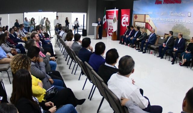 Anuncia Miguel Ángel Riquelme inversión de 160 millones de pesos de Tim Hortons