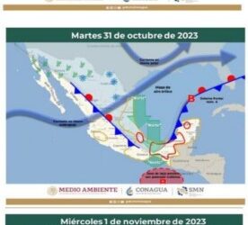 Alerta Protección Civil por frente frío número 8