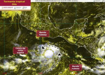 Tormenta tropical Otis se forma frente a las costas de Oaxaca