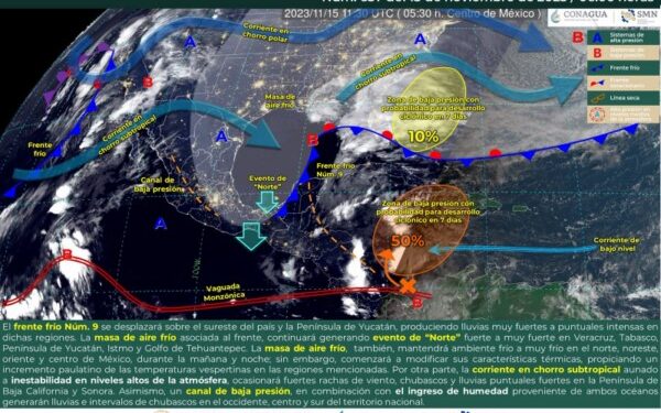 se esperan lluvias ligeras en la Cuenca del Papaloapan, Istmo y Sierra de Juárez