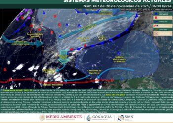 Se esperan lluvias de variable intensidad por frente frío número 12