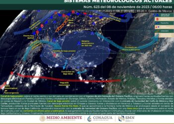 el resto del estado se esperan lluvias ligeras con intervalos de chubascos.