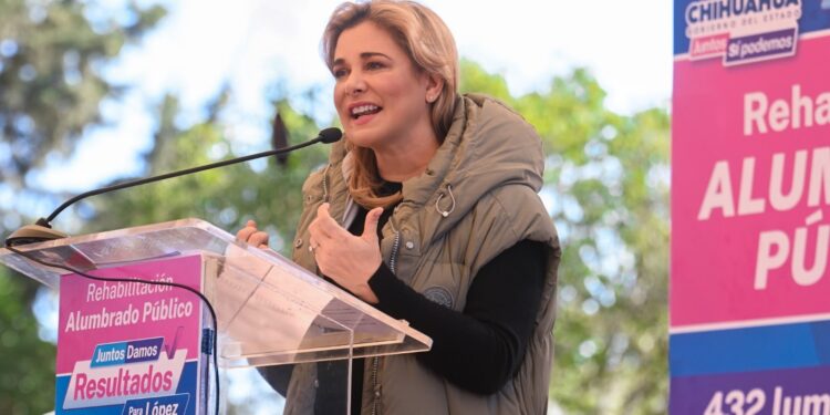 Arranca Maru Campos modernización del sistema de alumbrado público en el municipio de López