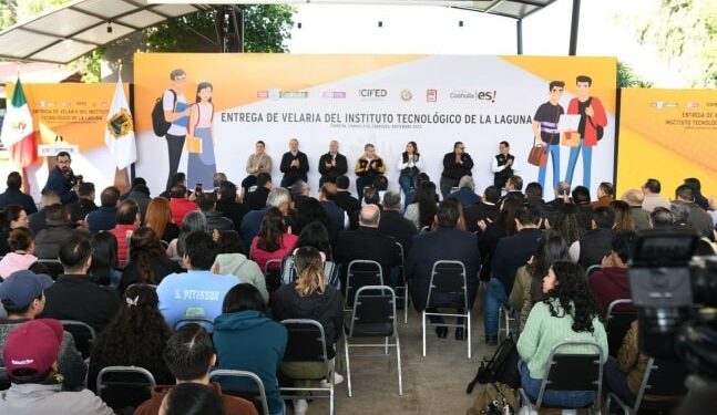Con inversión de 10 mdp, entrega MARS Velaria en el Instituto Tecnológico de La Laguna