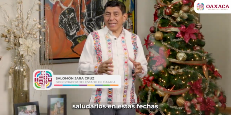 Desea Gobernador Salomón Jara una Feliz Navidad a las y los oaxaqueños