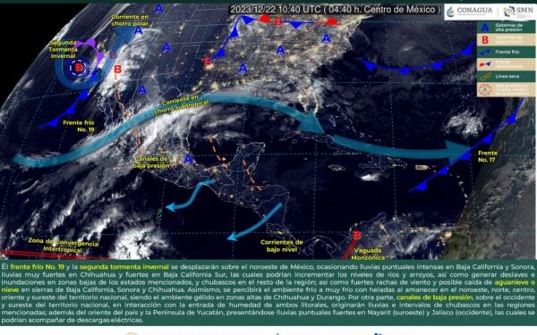 Prevén cielo despejado y temperaturas bajas en la entidad