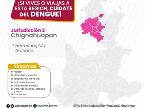 Casos de dengue, en 108 municipios de Puebla: Salud