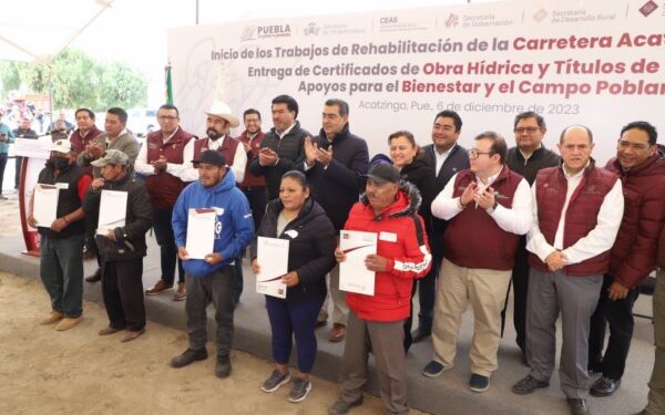 En Acatzingo, gobierno estatal garantiza agua potable y mejores condiciones a población