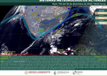 Frente frío número 19 seguirá provocando lluvias y evento de norte en la entidad oaxaqueña
