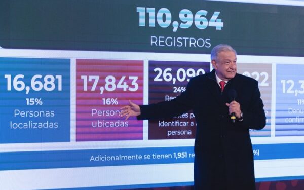 Informe de avances en búsqueda de personas desaparecidas se presentará cada mes: presidente