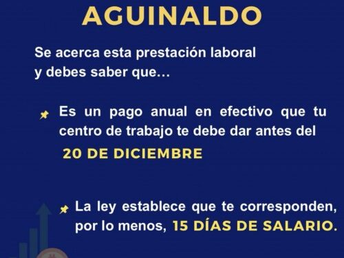Pago de aguinaldo, una prestación laboral obligatoria: Secretaría del Trabajo