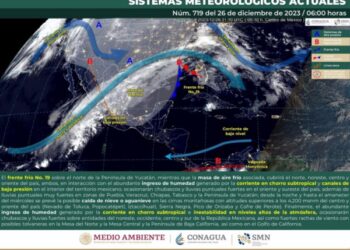 Pronostican nublados, lluvias ligeras y aire frío para algunas regiones del estado