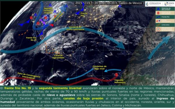 Se esperan temperaturas bajas, vientos moderados y lluvias escasas para este día: Protección Civil