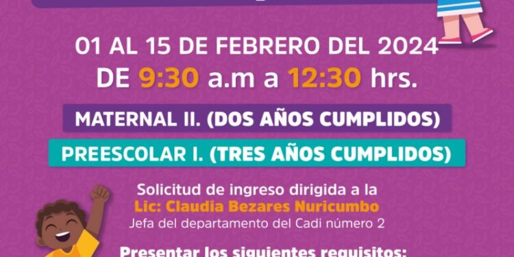 Anuncia DIF Oaxaca periodo de preinscripciones para el CADI 2