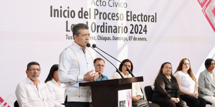 Rutilio Escandón llama a la unidad y a la civilidad ante el inicio del proceso electoral 2024 en Chiapas