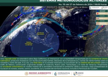 parte del Caribe y Golfo de México, favoreciendo tiempo estable para el estado de Oaxaca.