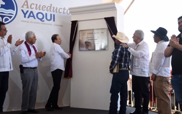 Presidente inaugura Acueducto Yaqui en beneficio de 50 comunidades de Sonora