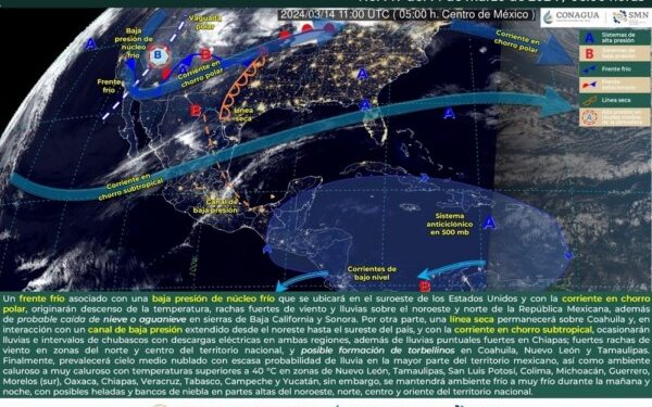 Se esperan chubascos en distintos puntos de Oaxaca para este jueves