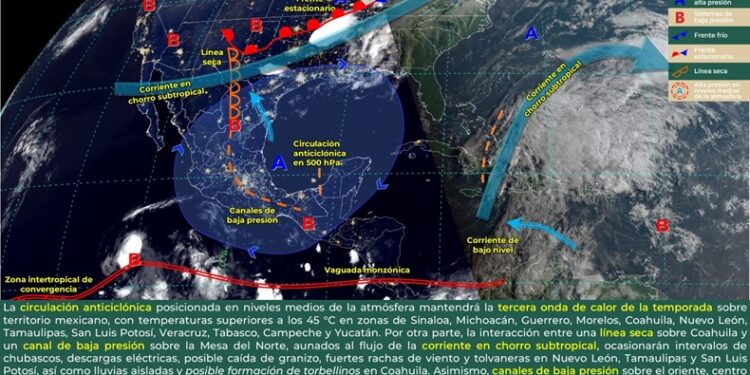 Continúa tercera ola de calor con temperaturas extremadamente altas