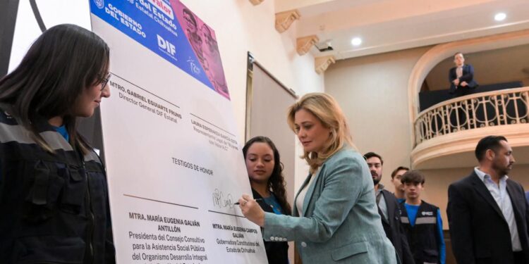 Firma Gobernadora del Estado convenios para la protección de las infancias de Chihuahua