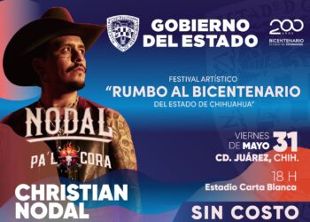 Se presentará Christian Nodal en Ciudad Juárez como parte del Festival Artístico “Rumbo al Bicentenario”