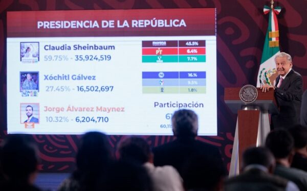 Transición y continuidad de la 4T, ejes de la primera reunión oficial del presidente y la virtual presidenta electa Claudia Sheinbaum en Palacio Nacional