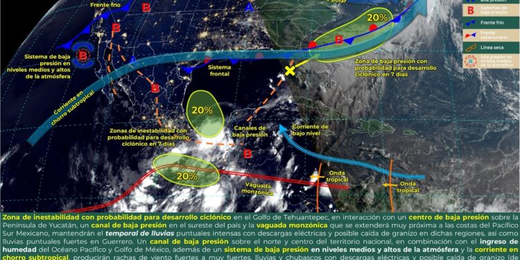 Aumenta probabilidad de lluvias en diversas regiones de Oaxaca para este miércoles