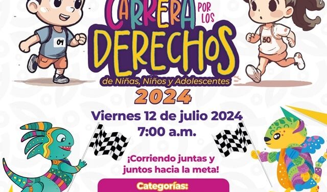 Convocan a la niñez y adolescencia a participar en la Segunda Gran Carrera por los Derechos 2024