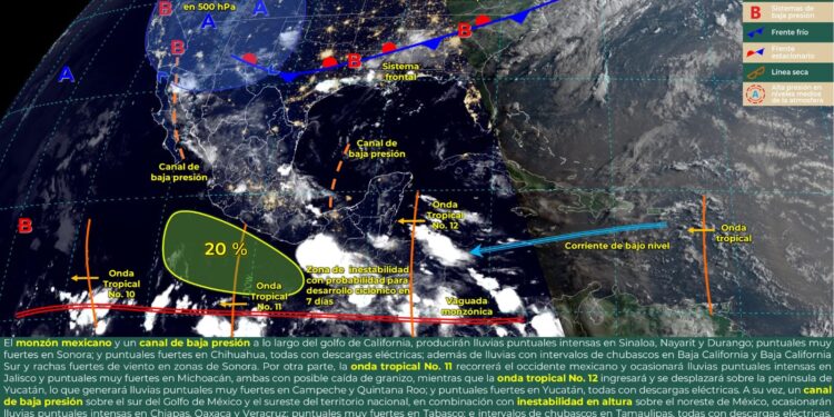 Onda tropical número 12 dejará lluvias de intensidad variable en territorio oaxaqueño