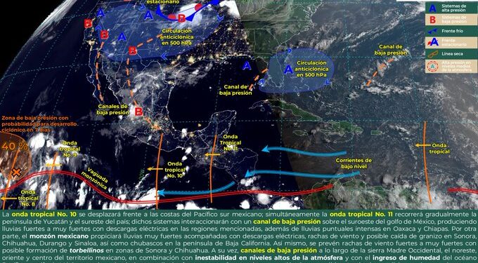 Se prevén lluvias de intensidad variable durante la tarde-noche de este martes para Oaxaca