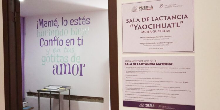 Fomenta gobierno de Puebla espacios dignos para lactancia materna en administración pública