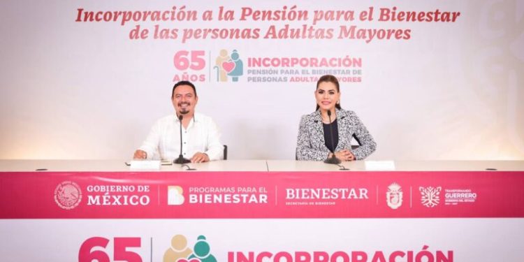 La gobernadora Evelyn Salgado y el delegado federal, Iván Hernández anuncian incorporación de beneficiarios al Programa de Pensión para el Bienestar de Adultos Mayores