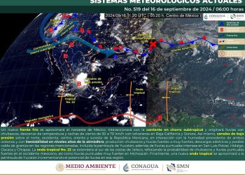 Este lunes continuarán las lluvias localmente fuertes en Oaxaca