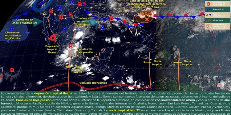 Seguirán las lluvias en Oaxaca por onda tropical número 22