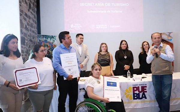 Entrega Turismo certificaciones a hoteles y restaurantes de Puebla