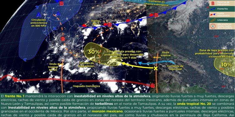 Pronostican tormentas para Oaxaca durante la tarde-noche de este miércoles