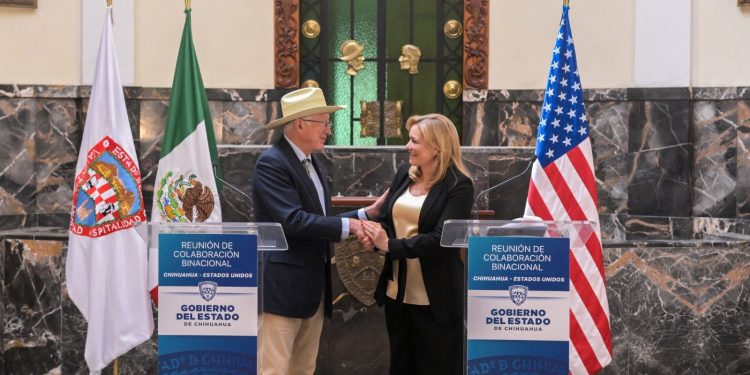 “En Chihuahua hay voluntad de tender puentes y coadyuvar con los gobiernos de Estados Unidos y de México”: Maru Campos