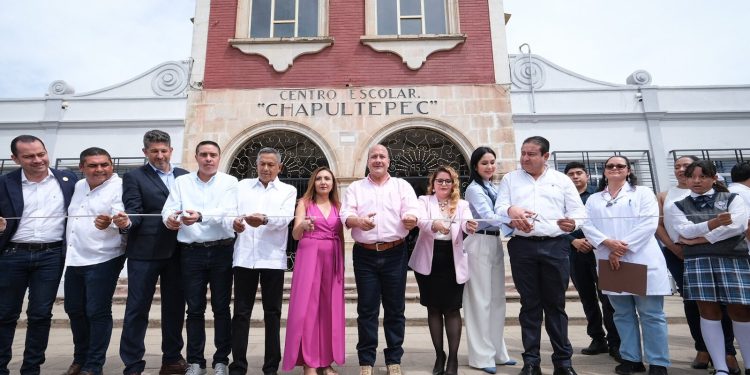 Entrega Enrique Alfaro obra de renovación de la Primaria Chapultepec con una inversión de casi 60 mdp, transformando por completo este espacio educativo
