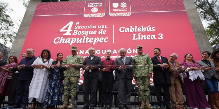 Presidente inaugura Cuarta Sección del Bosque de Chapultepec y Línea 3 del Cablebús en la Ciudad de México