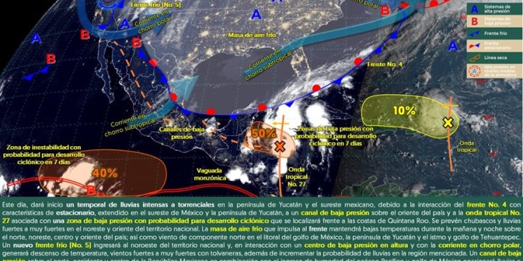 Pronostican lluvias para este día y el fin de semana en territorio oaxaqueño