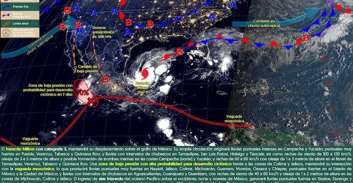 Continuarán las lluvias de intensidad variable en territorio oaxaqueño para este lunes