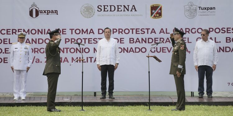 Respalda Veracruz coordinación con fuerzas federales; recibe nuevo mando militar