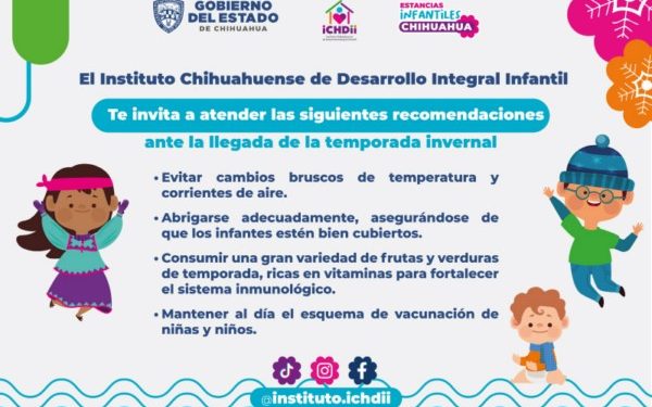 Exhorta Ichdii a extremar precauciones con niñas y niños durante temporada invernal