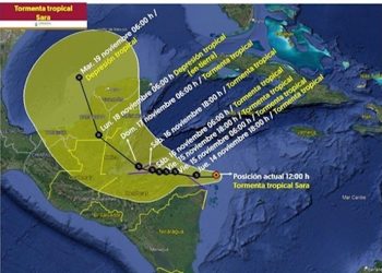 Protección Civil informa sobre la formación de la tormenta tropical “Sara”