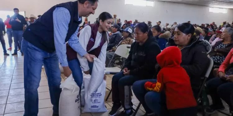 Reciben 900 familias de Guadalupe y Calvo paquetes de maíz y frijol para fortalecer su alimentación