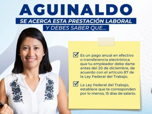 El aguinaldo es un derecho de las personas trabajadoras: Secretaría del Trabajo