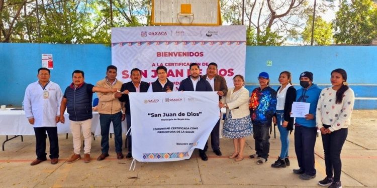 Certifica SSO Agencia Municipal de San Juan de Dios como Comunidad Saludable