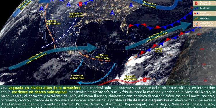Ambiente frío, evento de norte y lloviznas aisladas se prevén en territorio oaxaqueño