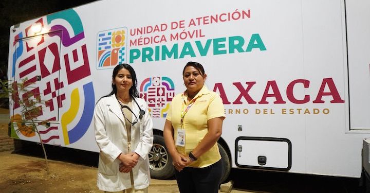 Instala SSO Unidad Médica Móvil en el Parque Primavera Oaxaqueña