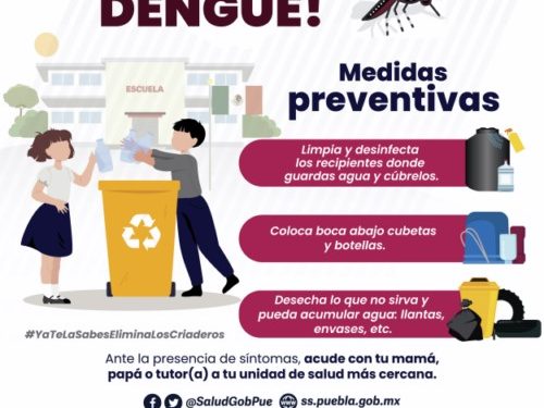 Suma Puebla 4 mil 574 casos acumulados por dengue: Salud